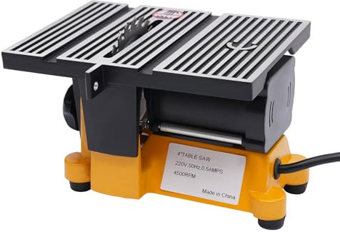 TaNeHaKi Sega da tavolo portatile, sega circolare,Sega circolare da tavolo con tavolo in alluminio 2 soffiatori e 1 lama in metallo duro, utensile da taglio,4500rpm