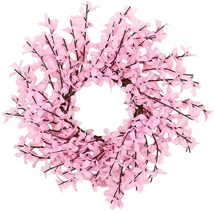 LIFKICH Künstlicher Kranz Winterjasmin-Design Blumengirlande Zum Aufhängen Türdekoration Künstliche Pflanzengirlande Langlebig Und Praktisch