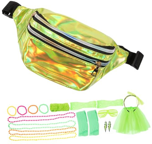 GAROZATION Damen Jahre Kostümzubehör Retro Party Accessoires Disco Schmuck Halskette Für Frauen Vintage Partykostüm Zubehör Lieferungen