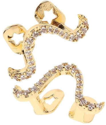 minkissy 2 Stück Goldene Zahnkappe Für Männer Gefälschter Zirkon Goldene Zähne Grills Hip Hop Schmuck Grills Bling Für Halloween Party Kostümzubehör