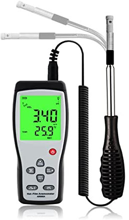 Thermo-Anemometer Luftströmungsgeschwindigkeitsmesser 0~9999 m3 / min Hot Anemometer Windgeschwindigkeitsmesser mit USB,Bequem und schnell