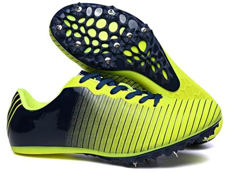 Zapatillas de Atletismo con Clavos para Hombre: Zapatillas de Deporte Profesionales para Carreras y Carreras, Zapatillas Deportivas para Saltos de Longitud y lanzamientos de Velocidad