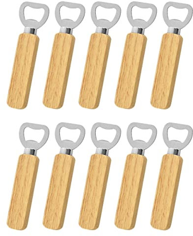 Cabilock 10piezas Abridor De Tapas De Botellas Sacacorchos De Madera Abridor Para Hombres y Mujeres