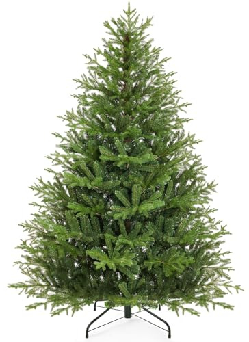 Yorbay Weihnachtsbaum Künstlich 210 cm: PE & PVC künstlicher Tannenbaum Künstlich mit Eisenständer für Weihnachten-Dekoration, Geeignet als Dekoration für Zuhause, Büro und Geschäft