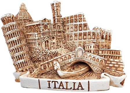 Dekorativer 3D-Kühlschrank-Magnet italienische Städte Rom Florenz Mailand Venedig Pisa Souvenir künstlerisch aus Harz Vintage Antik Geschenkidee Magnettafel Haus Küche Büro