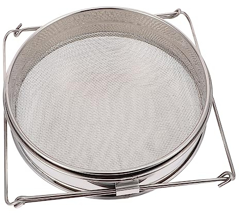 BESTYASH Edelstahl Honigfilter Doppel Sieb Bienenzucht Filternetz Lebensmittelecht Rostfrei Für Honig Und Pulver