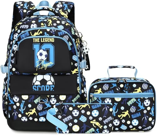 Set di zaini Makukke per ragazzi teenager, zaini per la scuola per gamer con contenitore per il pranzo e astuccio, regali zaini cool per scuole elementari e medie, 15.6 inch