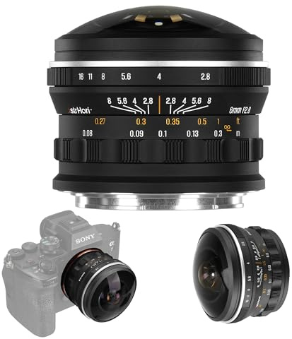 AstrHori 6mm F2.8 Full-Frame Circular Fisheye Lens Ultra Wide Large Aperture Camera Lens for Astrophotography Landscape Photography (RF)