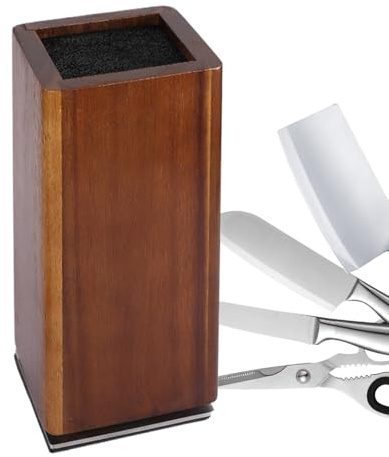 YRTUOP Magnetic Knives Block - Wooden 360° Rotatable Double-Sided Magnetic Knives Stand,for Cooking Enthusiasts Professional Cooks Chefs Kitchen Club Apartment Restaurant Bar