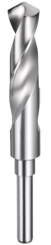 QUARKZMAN Punta Da Trapano 18mm Codolo Ridotto 1/2 Rotonda 4241 | Acciaio Rapido Non Rivestito Lucidato, Punto Standard 118°, Per Plastica Legno Rame Alluminio Ferro Metallo Medio Morbido