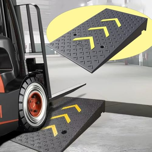 Rampa Gomma Per Marciapiede Robusto Rampe Per Cordoli Per Gradini Alte 10-25cm, Rampa Per Soglia Rampa Di Accesso Per Sedie A Rotelle, Moto, Biciclette Camion(50x80x22cm/20x31x8.7in)