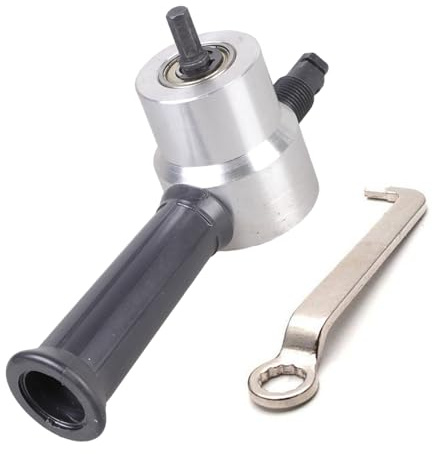 Manual Metal Cutter Double Head Metal Nibbler Electric Drill Attachment Cutting Tool for Tight Workspaces Sheet Metal Nibbler Drill Attachment