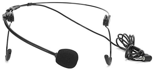 AMONIDA Microfono a Condensatore Headset con Funzione Antirumore per Lezioni e Riunioni, Spina da 3,5 Mm, Design Leggero, 1 unità