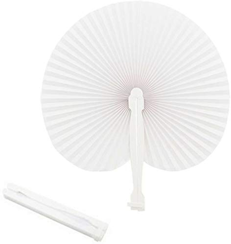 JZK 30x Weiße Herz Fächer Hochzeit kleiner faltender Handfächer aus Papier Japanischer Handventilator, Gadgets für Hochzeitsfeiern Sommer Idee Gäste Geschenk für Heilige Kommunion, Taufe, Kirche