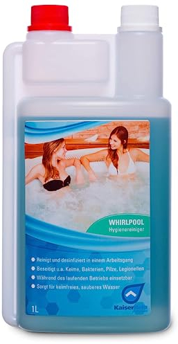 KaiserRein Whirlpool Desinfektionsmittel 1L ohne Chlor - Zuverlässige Wasserpflege und Reinigung für Eisbäder, Whirlpools, Pools, Whirlpool Reiniger Desinfektion, Whirlpoolreiniger, Poolreiniger