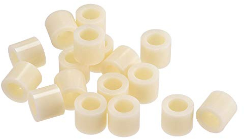sourcing map 300 Stück ABS Runde Distanzscheibe Abstandshalter 8.2 mm Innendurchm. 14 mm Außendurchm. 10 mm Länge Kunststoff für 3D Drucker, TV Wandmontage Steckdose Beige