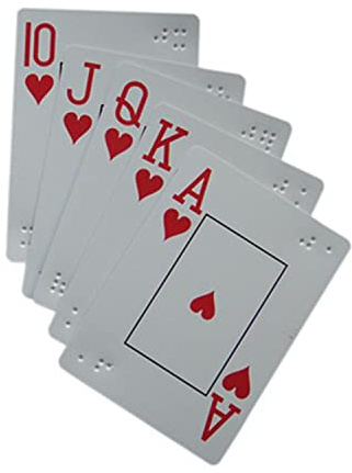 WANGCL Braille Spielkarten, Low Vision Poker Karten, IQ Spiele Puzzles Special for Blind