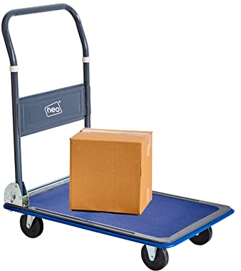 Neo Heavy Duty Aluminium Folding Sack Trolley Hand Truck Barrow Transport Wheels Extendable Handle (150 kg)