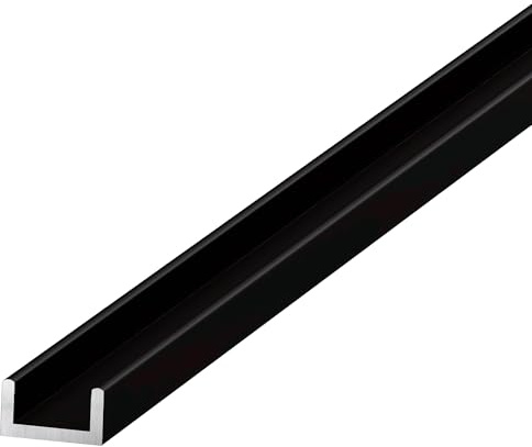 Brixwell Shower Door Aluminum Regular U-Channel, Oil Rubbed Bronze Finish, Fits 3/8 Glass Panels, 13/32 Interior Width, 9/16 Exterior Width, for Frameless Shower Enclosures and Side Panel Support