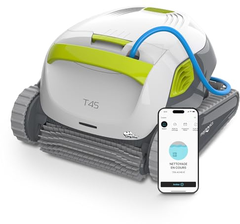 Dolphin T45 Robot nettoyeur électrique avec fil pour Piscine hors-sol jusqu’à 12 m - Nettoyage fond, parois et ligne d'eau - Accessoires de piscine