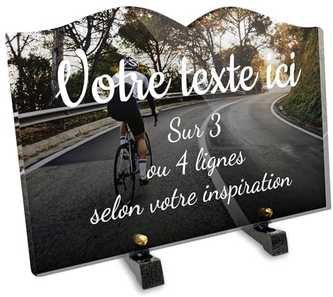 Gedenktafel aus Plexiglas, Motiv Fahrrad 02, verschiedene Größen, Stärke 6 mm, personalisierbar, 30 x 20 cm