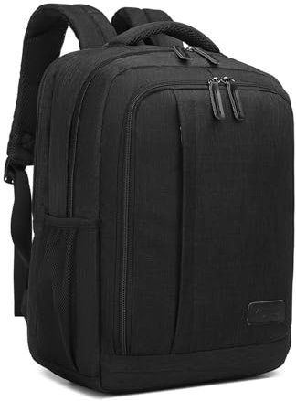 Kono Laptop Backpack for Men Computer Bag for 15.6 Inch Notebook School Bags Casual Daypack Rucksack for Women Men Travel Business Work College (Black)