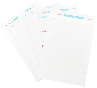 NUOBESTY A5 Loseblatt Einlegepapier für 6-loch Notizbücher, 1 Satz