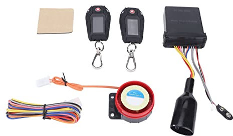 de Alarma para Motocicleta, Dispositivo Antirrobo Multifunción con Pantalla LCD, Detección PKE, para Vehículos Todoterreno, ATV (Caja Negra con Sensor de Monitor de