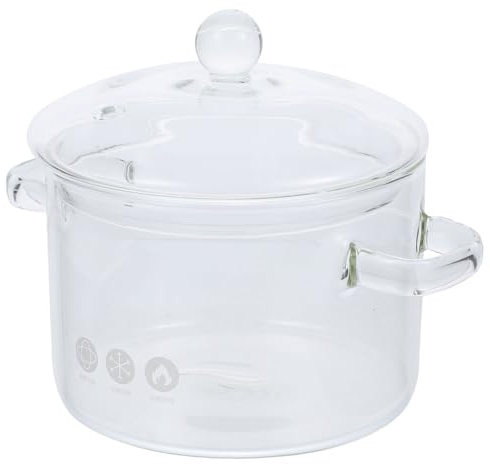 MAGICLULU Glas-schmortopf Mit Deckel Für Herd Hitzebeständig Und Langlebig Geeignet Für Kochen Von Babynahrung Milch Gemüse Suppen Und Nudeln Ergonomisches Design Mit Griff Für Einfache Hand