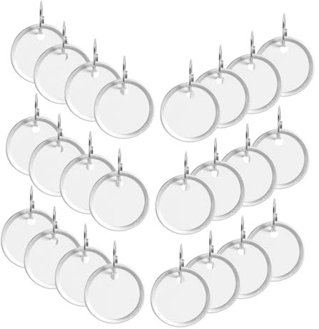 STOBOK 100stücke Runde Schlüsselanhänger Mit Metallischem Beschriftbare Id-tags Für Haustiere Gepäck Und Rucksäcke Langlebig Und Rostfrei Organisation Von Schlüsseln Und