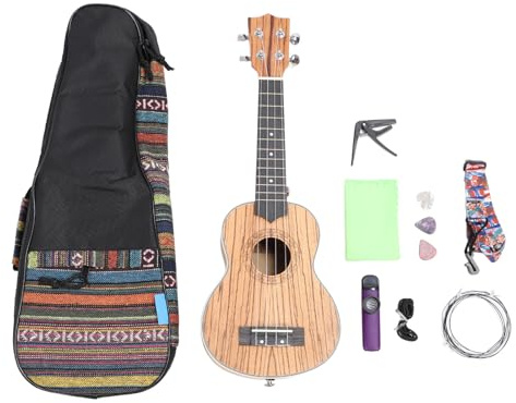 Bnineteenteam Ukulele, 21 Zoll Ukulele Musikinstrument 4 Saiten Ukulele Kazoo Set Ukulele Anfänger Kit Ideales für Geburtstage, Weihnachten, Einweihungsparty, Abschlussfeier