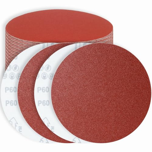 FEIHU Pack of 30 Sanding Discs 200 mm Grit P60 Sandpaper 200 mm Sanding Disc 200 mm for Sanding / Polishing