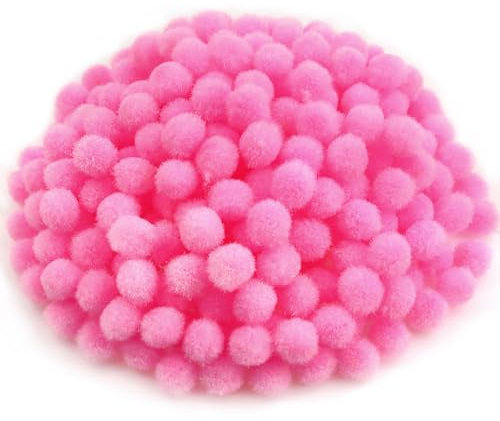 TOAOB 300 Piezas Pompones de Color Rosa de 1.5 cm Bolas de Fieltro Pompones Para Decoraciones Manualidades Creativas y Decoraciones Bricolaje