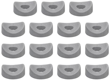 QUARKZMAN 12Pcs Arandelas Redondas De Plástico, 8mm x 25mm x 5mm Gris PE Arandela Cóncava Separador Herramienta De Sujeción Para Fijación De Tubo Redondo