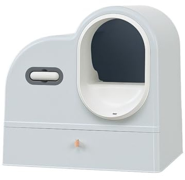 Caja de Arena, Caja de Arena for Gatos Cerrada con cajón, a Prueba de Salpicaduras, for Espacios Grandes Caja de Arena para Gatos(Gray)