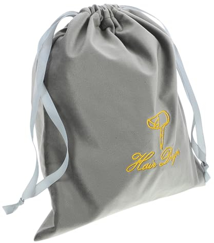 LRXIYODE Bolsa de Viaje para Secador y Herramientas de Ligera y con Diseño Bordado Almacenamiento Versátil para Rizadores y Planchas Color Gris Clásico