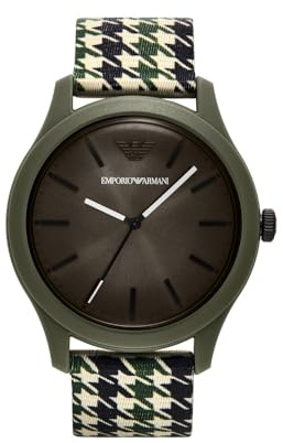 Emporio Armani Herren 45MM Grüne Kunststoffuhr, AR11694