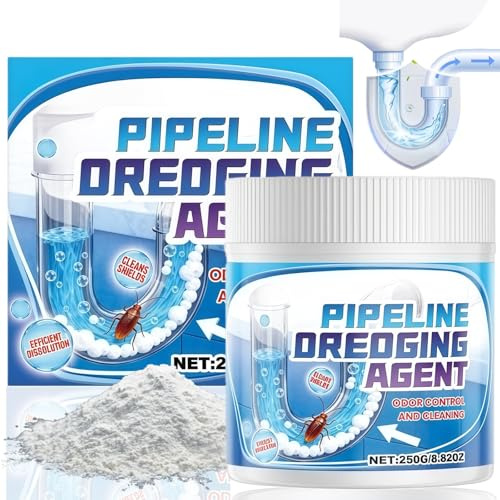 250g Drain Unblocker,New Powerful Drain Unblocker & Sink Cleaner,All-Purpose Cleaning Products for Kitchen Sink,Bathroom,Shower & Toilet,Effective Pipe Opener & Deodorant,Safe Dr/ain Un/blocker Tools