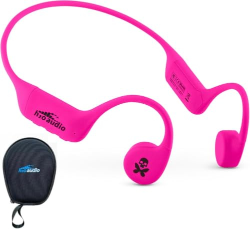 H2O Audio Betty x TRI 2 Multi-Sport Waterproof Bone Conduction Headphones – IPX8 Waterproofing, Bluetooth 5.3, Built-in MP3, 8GB – Swimming, Running, Triathlon, Open Ear – Pink