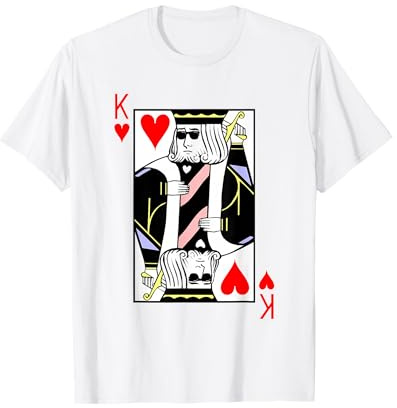 König des Herz Spielkarte Hemd Halloween Kostüm T Shirts T-Shirt