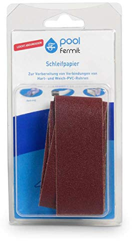 pool fermit Schleifpapier 120er Körnung elastische und starre PVC-Rohre und Fittings