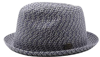 CHILLOUTS Delgado Hat Trilby Hut Herren - Unisex Sommerhut Faltbar, Hochwertiger Strohhut, Stilvoller Trilby Herren Leicht, Elegant Pork Pie Sommer, blau, L-XL