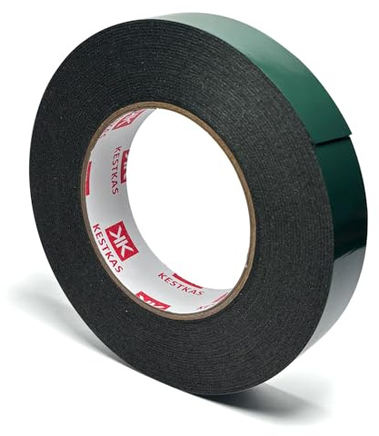 KESTKAS Ruban Double Face Extra Fort 25mm x 10m | Fixation Instantanée sur de Multiples Surfaces | Double-Face Autocollant | Adhésif Double Face Puissant Interior | Double Face epais Extra Fort