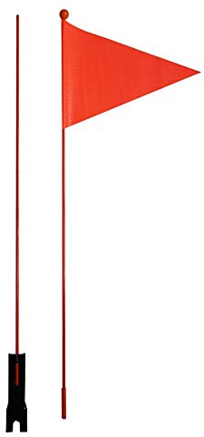 KENANLAN Bicycle Pennant Flag, 60 * 5 * 1 Safety Flag Set for Kids Mountain Bike Flagpole Triangular Safety Flag with Bracket