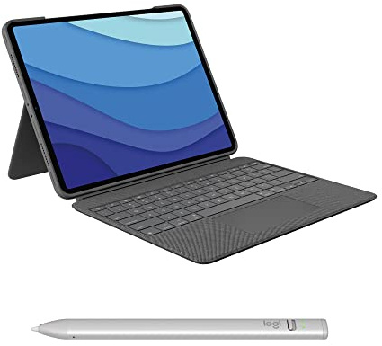 Logitech Combo Touch iPad Pro 11-inch (1st, 2nd, 3rd & 4th gen - 2018, 2020, 2021, 2022) Keyboard Case Crayon (USB-C) Digital Pencil (2018 releases and later) - QWERTZ-Layout - Grau | iPad Pro 11-inch (1st, 2nd, 3rd & 4th gen - 2018, 2020, 2021, 2022) Keyboard Case & Digital Pencil - QWERTZ-Layout - Grey