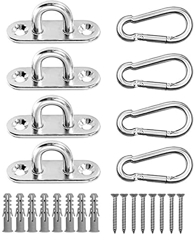 Tebinzi Marine-Hakenplatte, ovaler Edelstahl-Deckenhaken – Marine-Haken, starke Belastung, für Schnallen, Eisenketten, Zement, Decken, Schlingseile