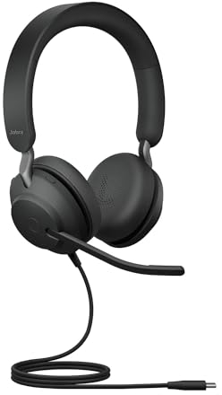 Jabra Evolve2 40 SE - Kabelgebundenes Stereo-Headset mit Geräuschunterdrückung und 3-Mikrofon-Technologie - USB-C-Kabel - für MS Teams zertifiziert, auch mit anderen Plattformen kompatibel - Schwarz