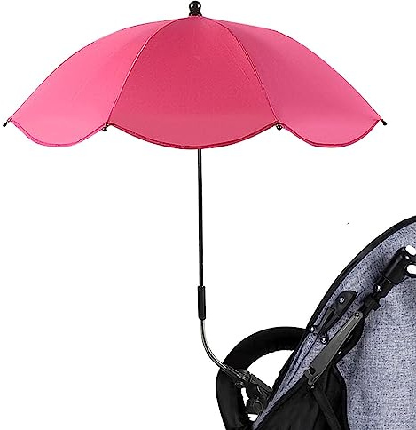 Kinderwagen-Regenschirm für Kleinkinder | Kinderwagen-Sonnenschirm für Kinder,Tragbarer UV-Schutz-Sonnenschutz-Regenschirm für Kinderwagen mit verstellbarer Klemme, Sonnenschutz-Regenschirm Pologmase