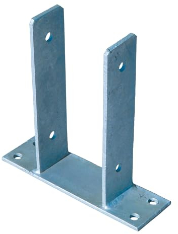 U Pfostenträger für Zaunpfosten 9x9 cm zum Aufschrauben verzinkt Pfostenanker
