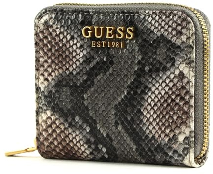GUESS Geldbörse Laurel SLG Small Zip Around Wallet Natural Multi Mehrfarbig